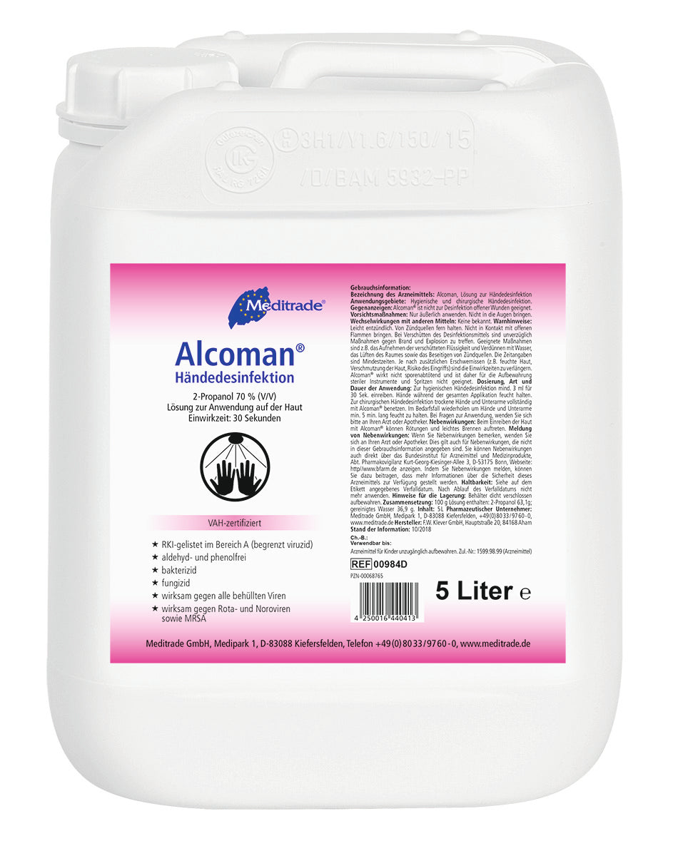 Meditrade Alcoman Händedesinfektion – Produktansicht 2