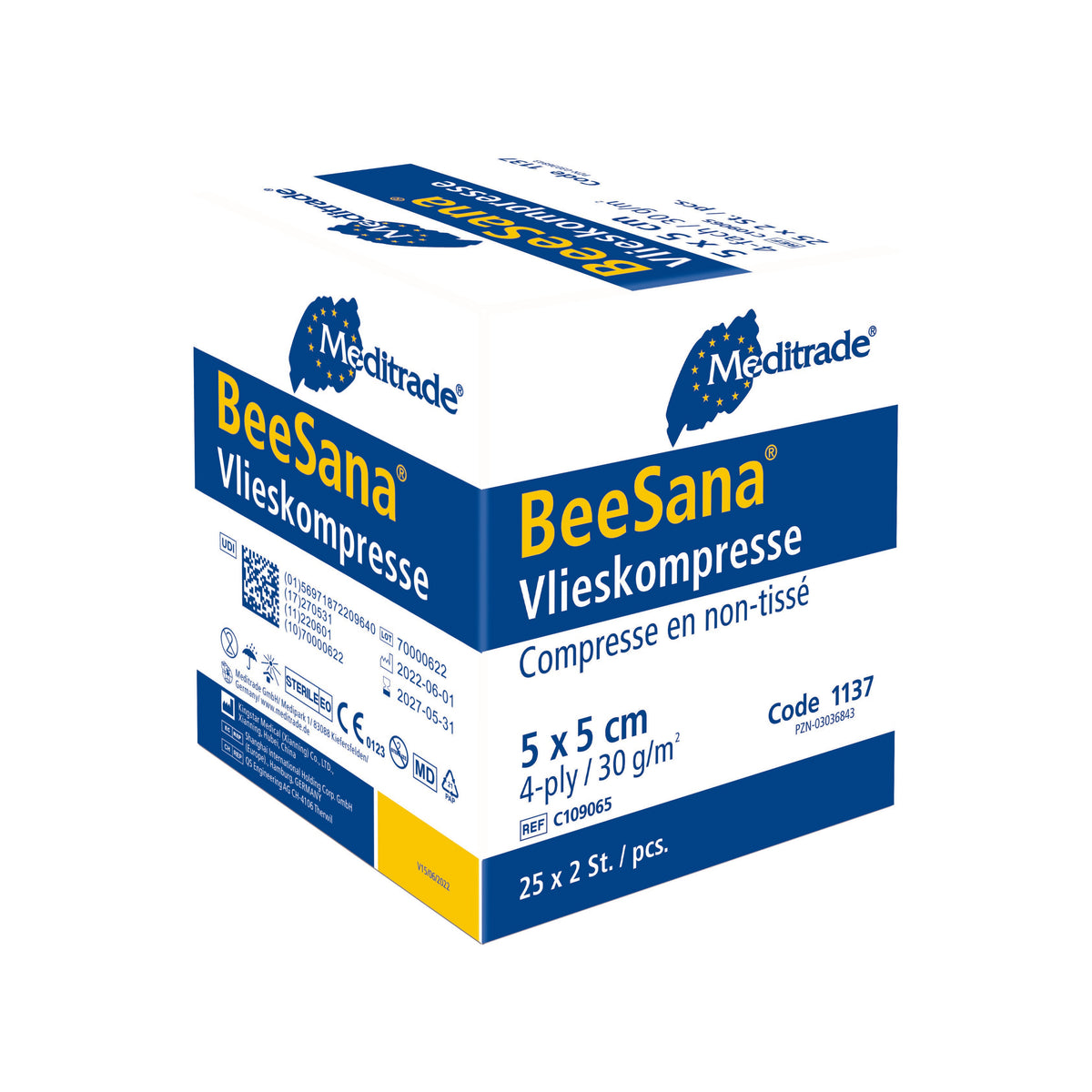 Meditrade BeeSana® Vlieskompresse – Variantenansicht 1137