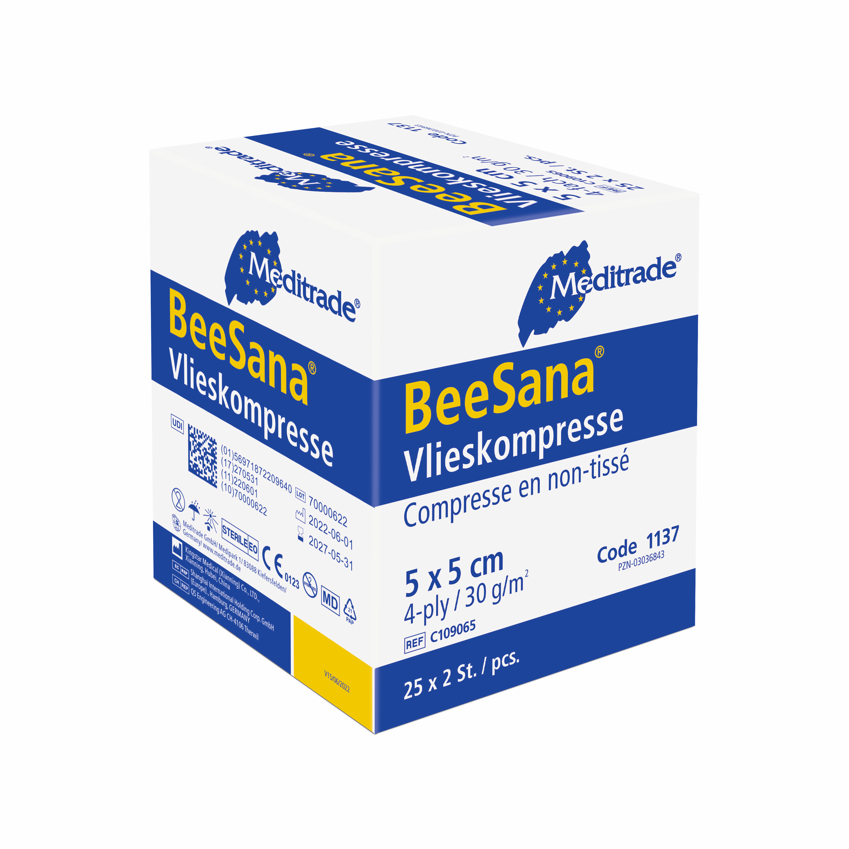 Meditrade BeeSana® Vlieskompresse – Variantenansicht 1137 2
