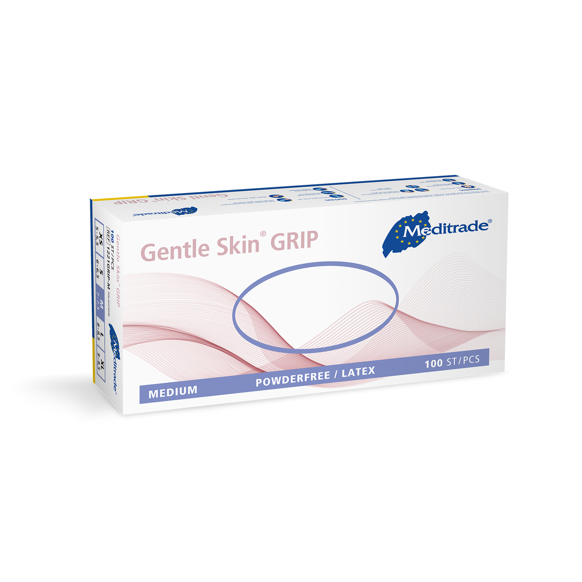 Meditrade Gentle Skin grip Latexuntersuchungshandschuh – Variantenansicht 1221GRIP-M