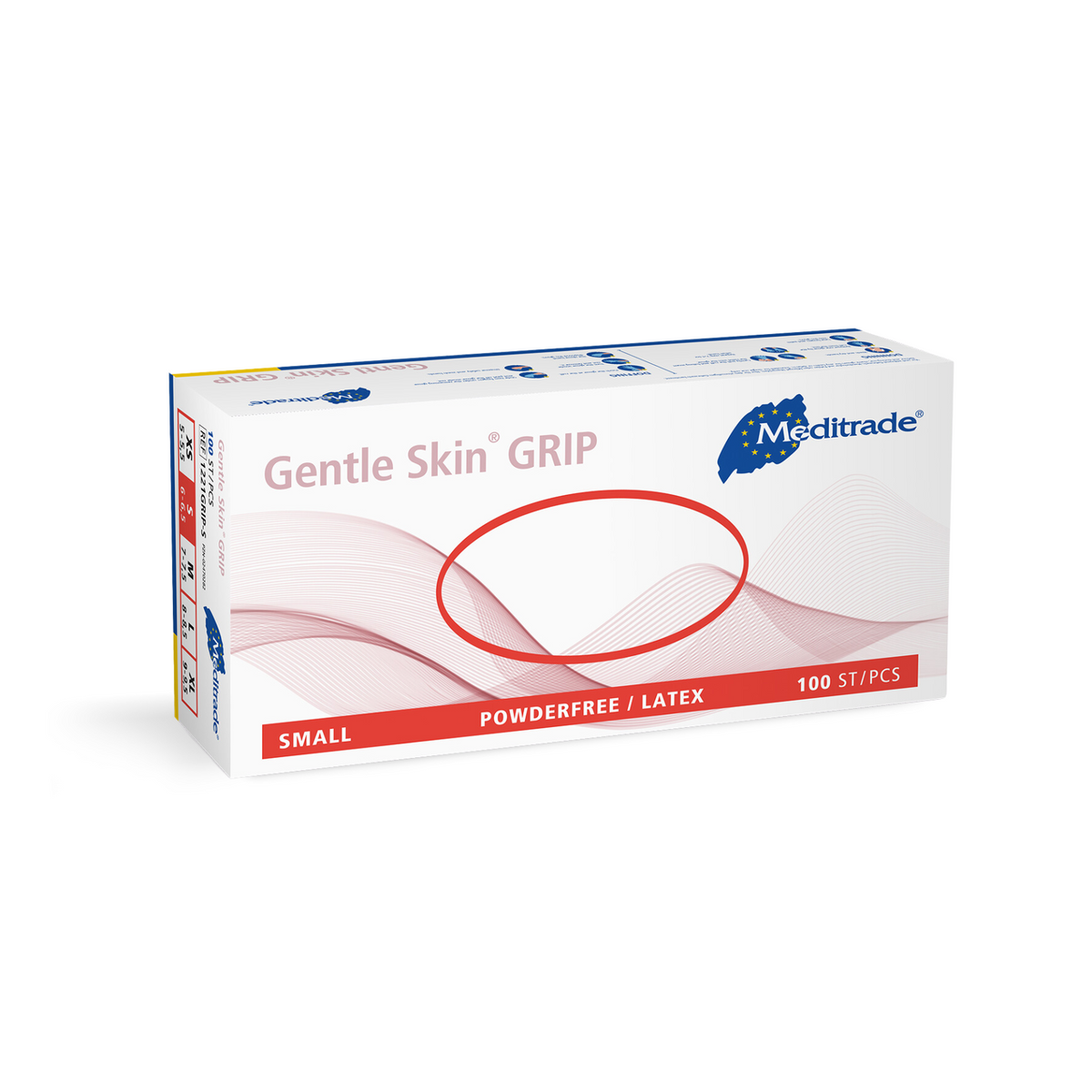 Meditrade Gentle Skin grip Latexuntersuchungshandschuh – Variantenansicht 1221GRIP-S