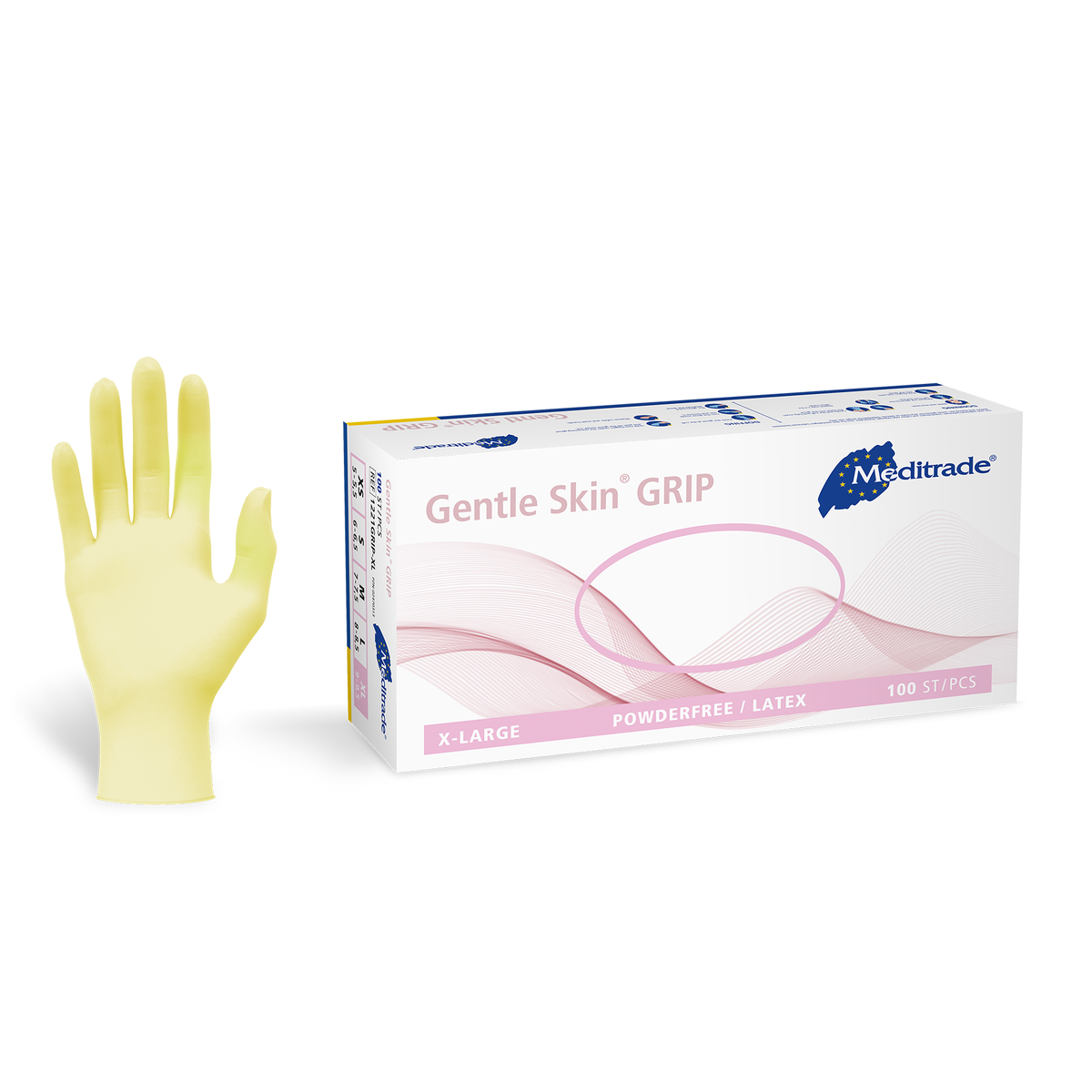 Meditrade Gentle Skin grip Latexuntersuchungshandschuh – Produktansicht 2