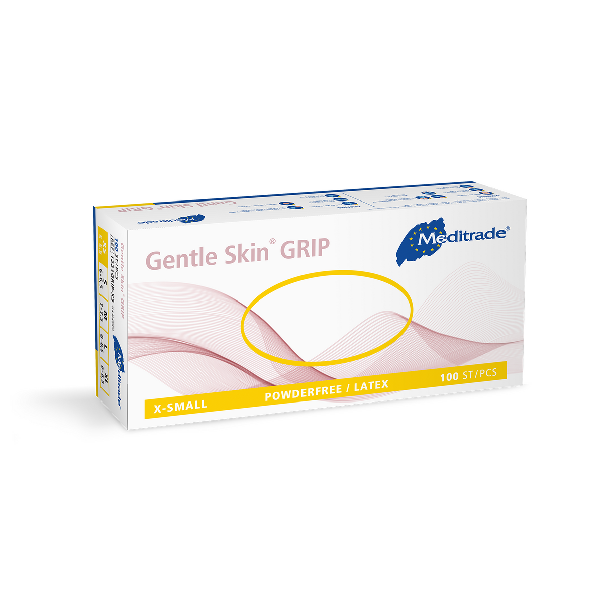 Meditrade Gentle Skin grip Latexuntersuchungshandschuh – Variantenansicht 1221GRIP-XS