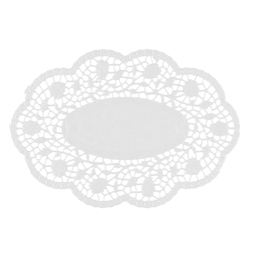 PAPSTAR 500 Mokkadeckchen oval weiss
