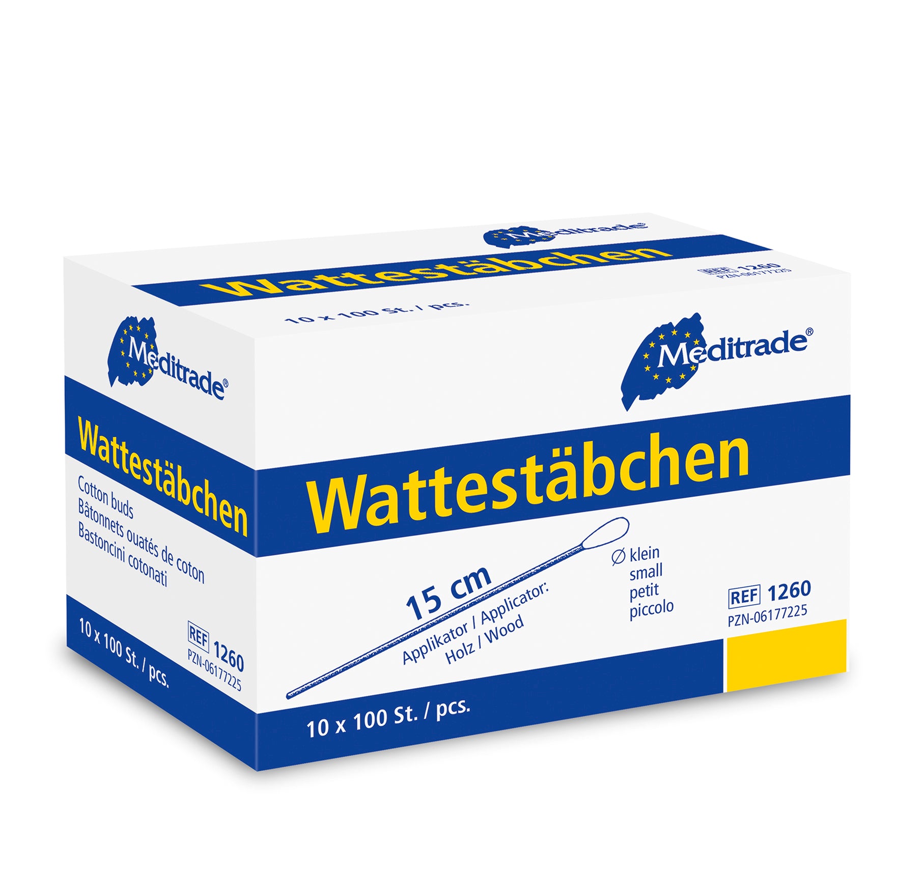 Meditrade Wattestäbchen unsteril – Verpackungsansicht 2