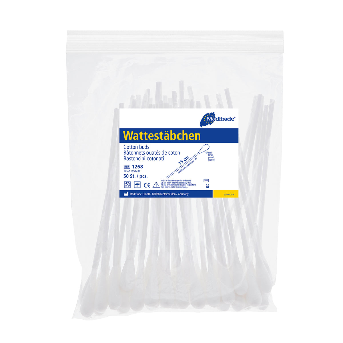 Meditrade Wattestäbchen unsteril – Variantenansicht 1268