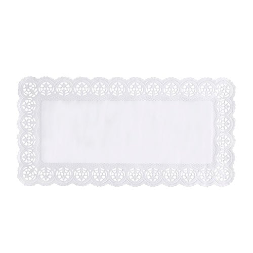 PAPSTAR Spitzenpapiere eckig 40x20 cm, weiß | Folie (6 Stück)