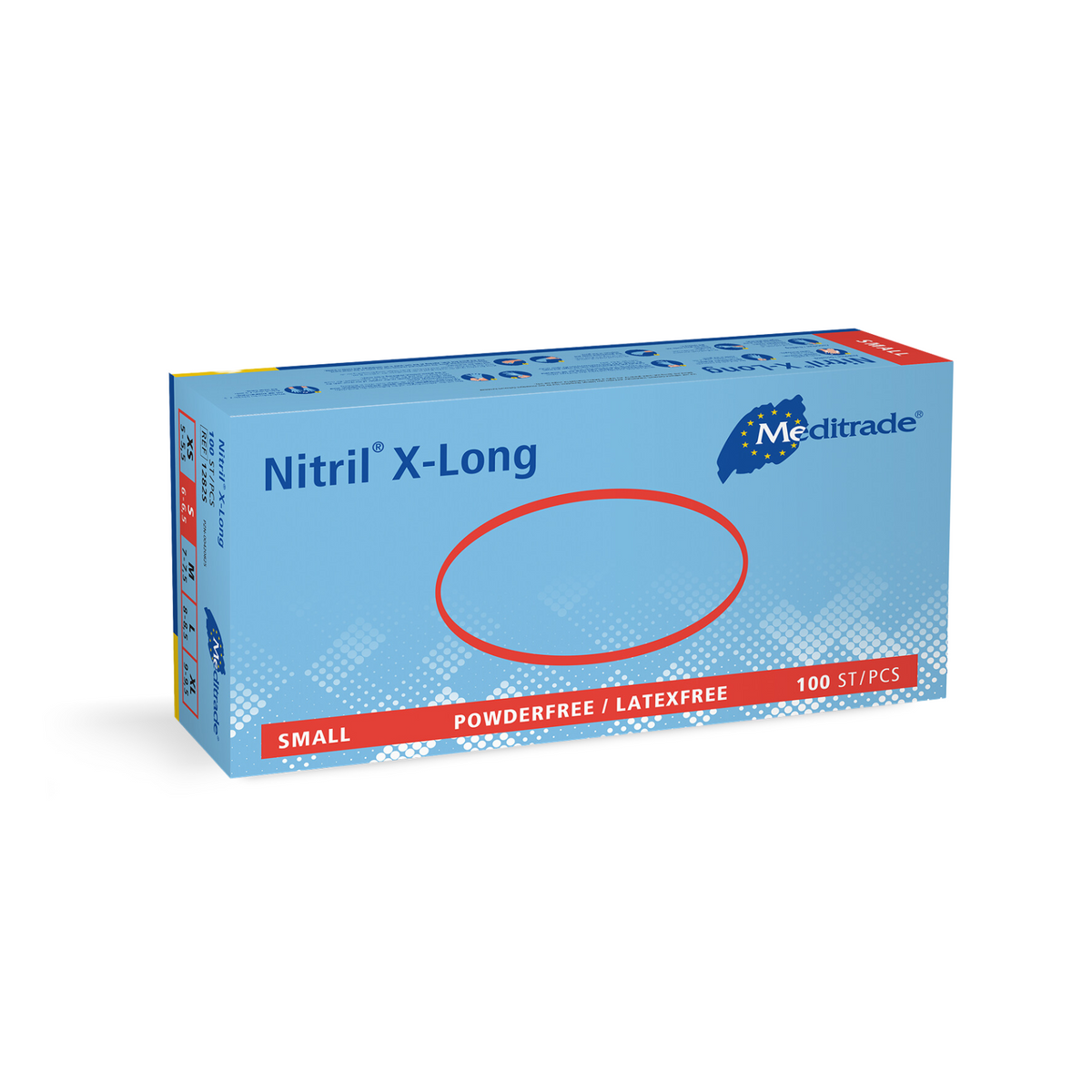 Meditrade Nitril® X-Long Untersuchungshandschuh aus Nitril – Variantenansicht 1282S