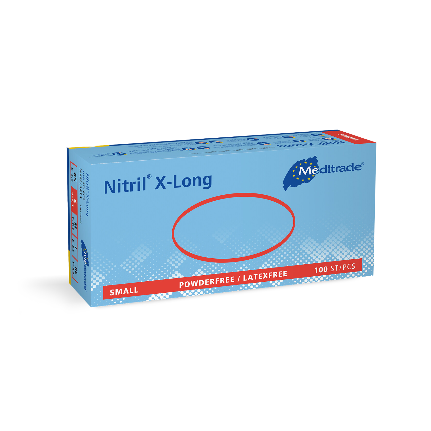 Meditrade Nitril® X-Long Untersuchungshandschuh aus Nitril – Variantenansicht 1282S