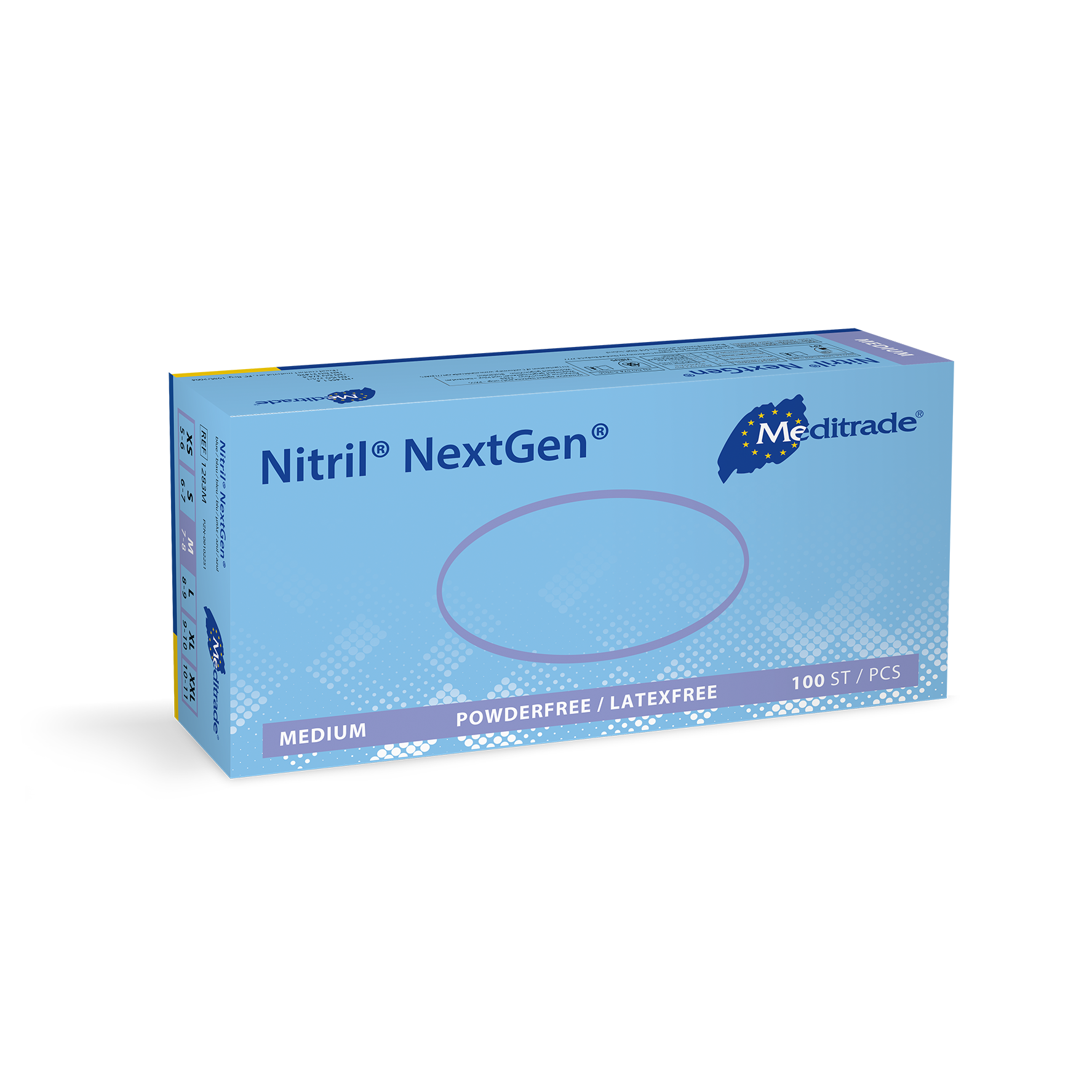 Meditrade Nitril NextGen Untersuchungshandschuh aus Nitril – Variantenansicht 1283M
