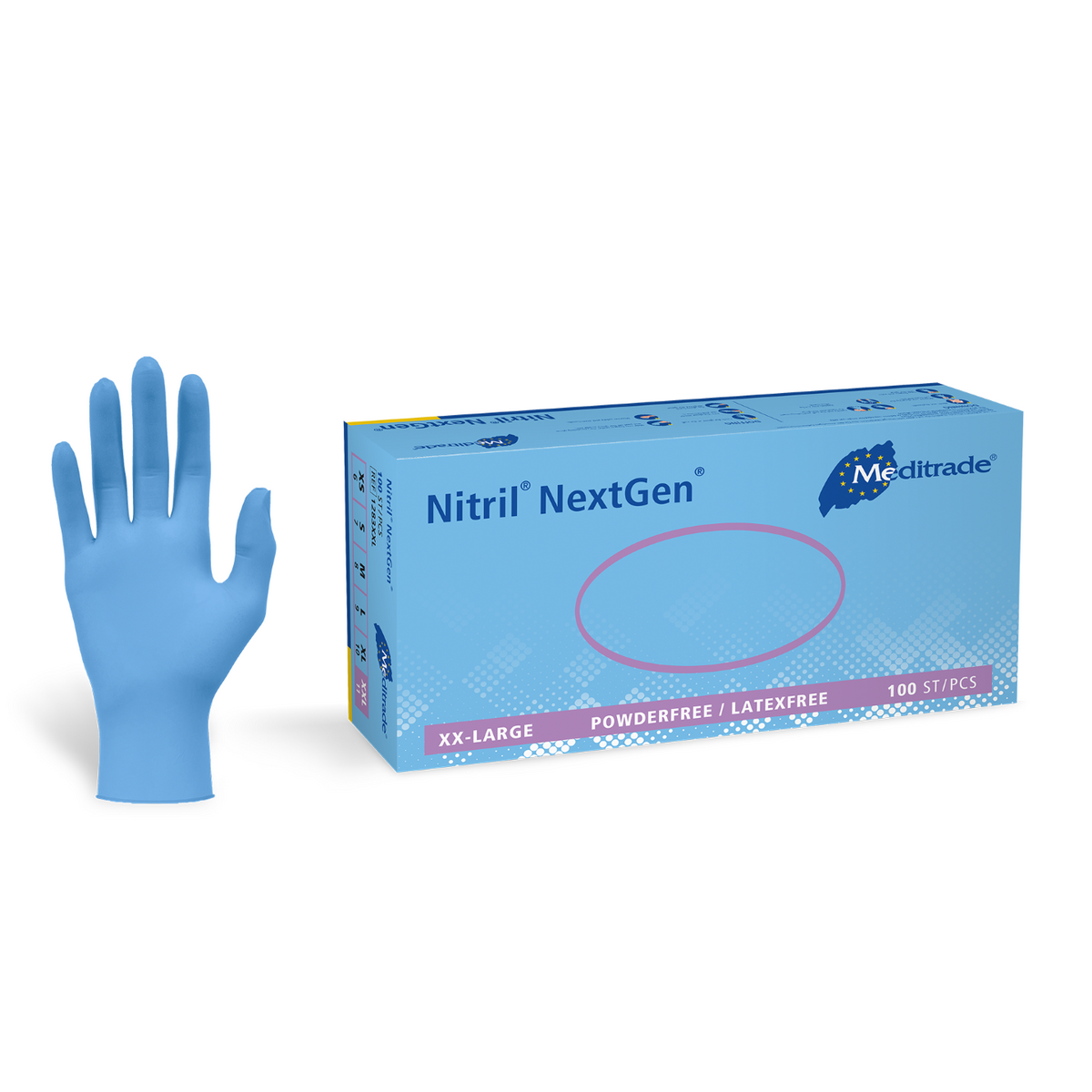 Meditrade Nitril NextGen Untersuchungshandschuh aus Nitril – Produktansicht