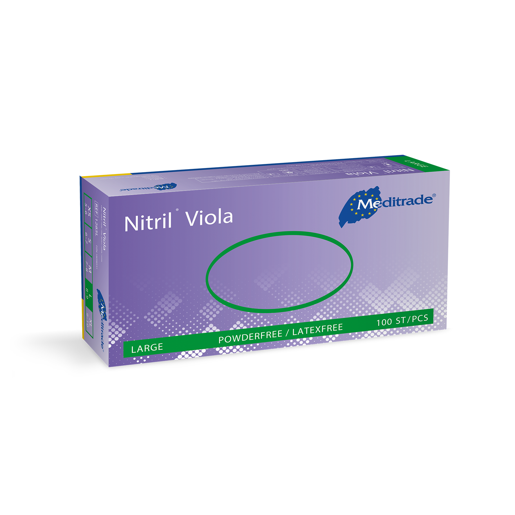 Meditrade Nitril Viola Untersuchungshandschuh – Variantenansicht 1285L