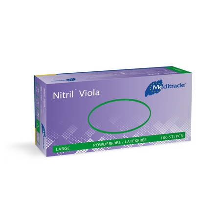 Meditrade Nitril Viola Untersuchungshandschuh – Variantenansicht 1285L