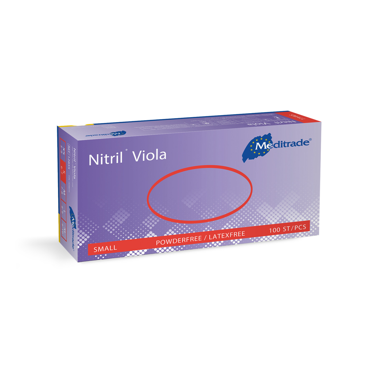 Meditrade Nitril Viola Untersuchungshandschuh – Variantenansicht 1285S