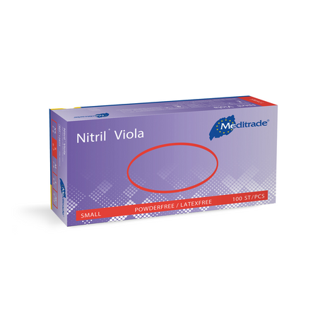 Meditrade Nitril Viola Untersuchungshandschuh – Variantenansicht 1285S
