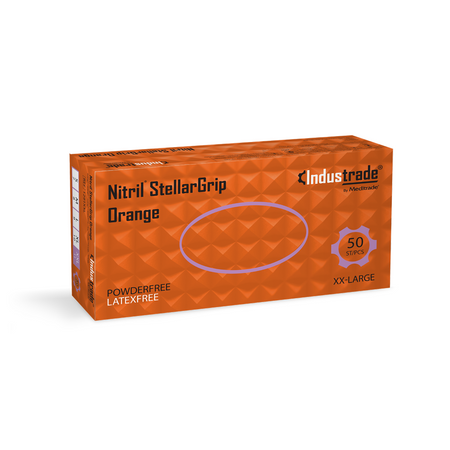 Meditrade Nitril StellarGrip orange Nitrilhandschuh – Variantenansicht 1291XXL