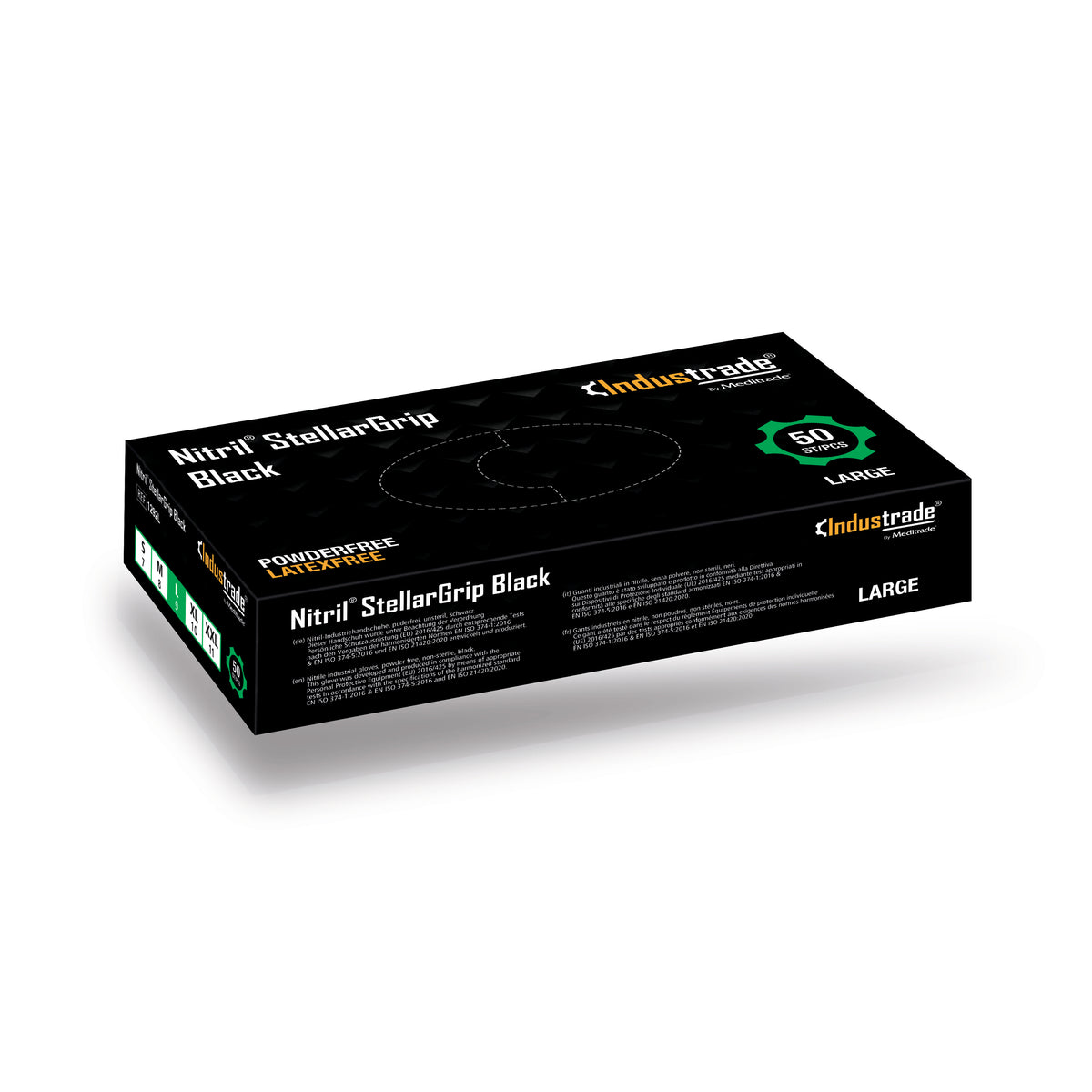 Meditrade Nitril StellarGrip black Nitrilhandschuh
