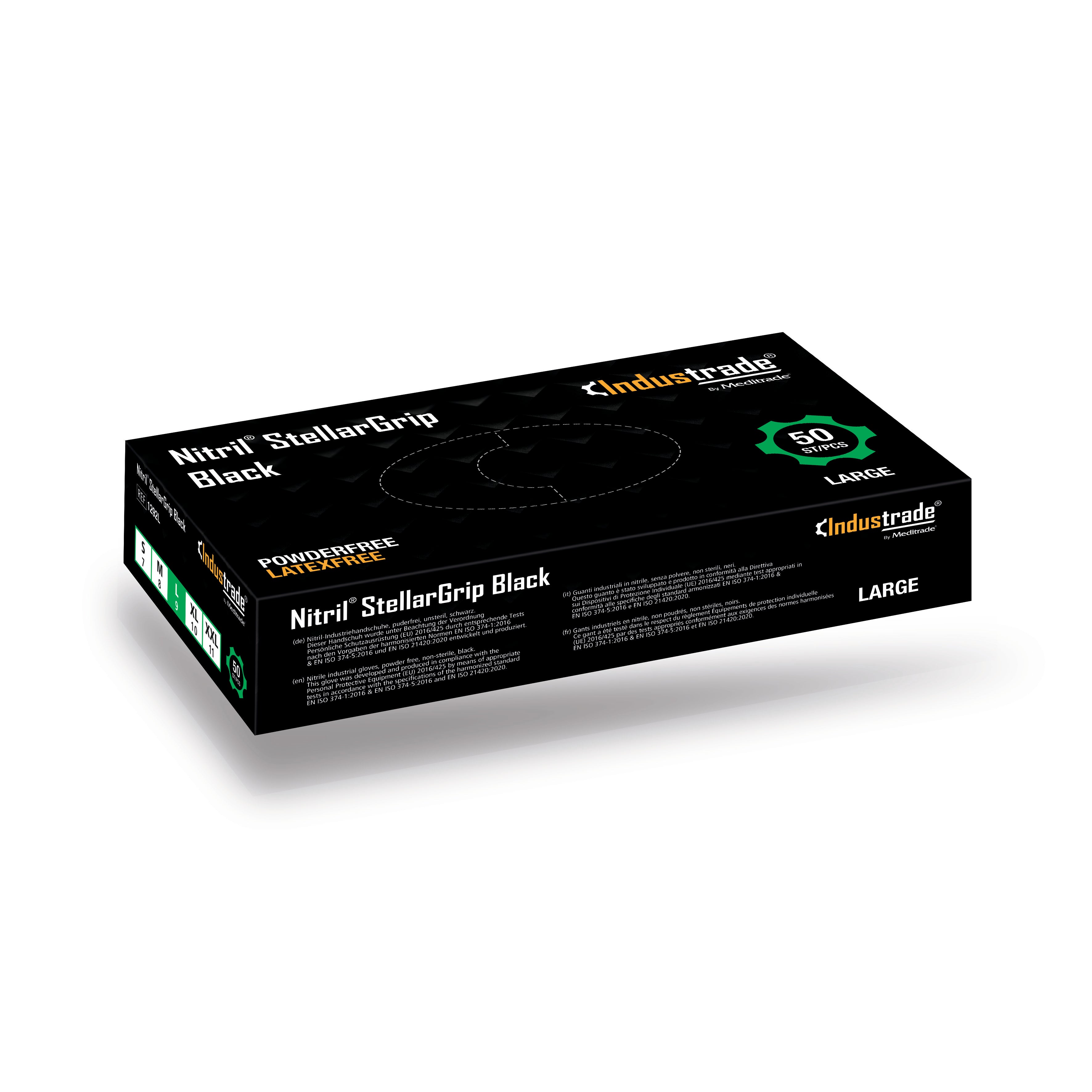 Meditrade Nitril StellarGrip black Nitrilhandschuh
