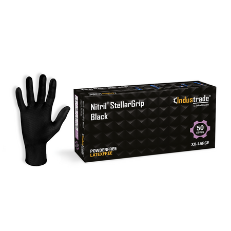 Meditrade Nitril StellarGrip black Nitrilhandschuh – Produktansicht