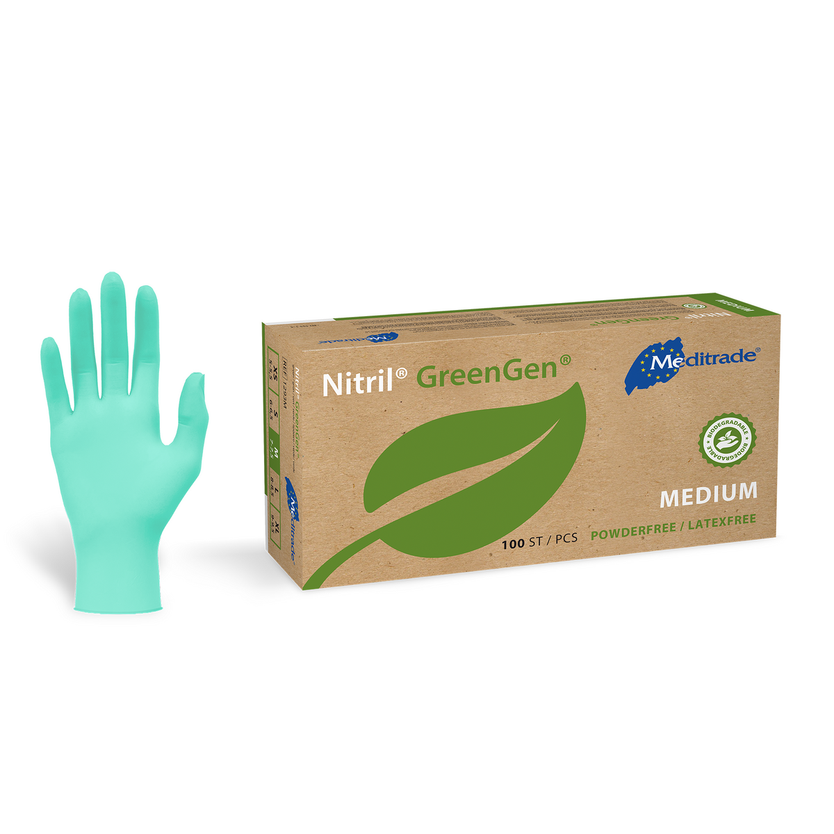 Meditrade Nitril GreenGen Untersuchungshandschuh aus Nitril – Produktansicht