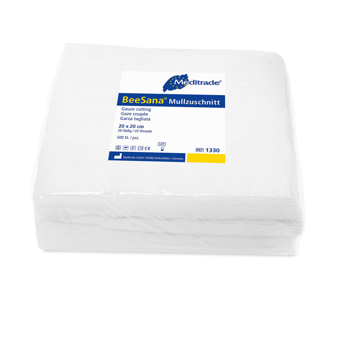 Meditrade BeeSana® Mullzuschnitt – Verpackungsansicht