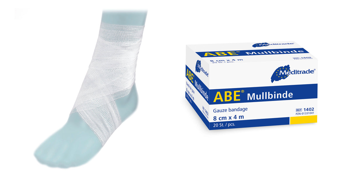Meditrade ABE® Mullbinde traditionelle Fixierbinde – Verpackungsansicht