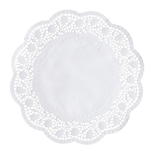 PAPSTAR Tortenspitzen rund Ø 33 cm, weiß, perfekt für Torten | Folie (8 Stück)