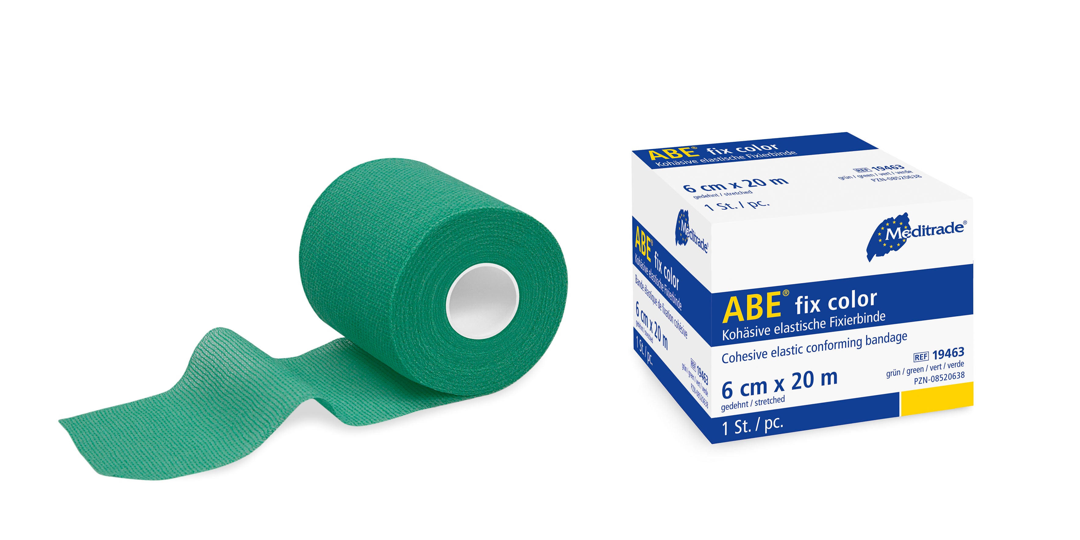 Meditrade ABE® fix color kohäsive Fixierbinde – Verpackungsansicht