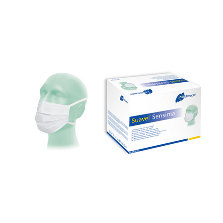 Meditrade Suavel® Sensima OP-Maske für Allergiker – Farbe: Weiß | Inhalt: 50 Stück – Produktansicht