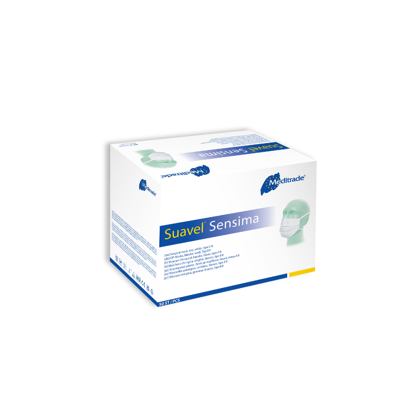 Meditrade Suavel® Sensima OP-Maske für Allergiker – Farbe: Weiß | Inhalt: 50 Stück – Variantenansicht 2111012
