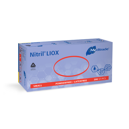 Meditrade Nitril® LIOX Antimikrobieller Untersuchungshandschuh aus Nitril – Variantenansicht 2284S