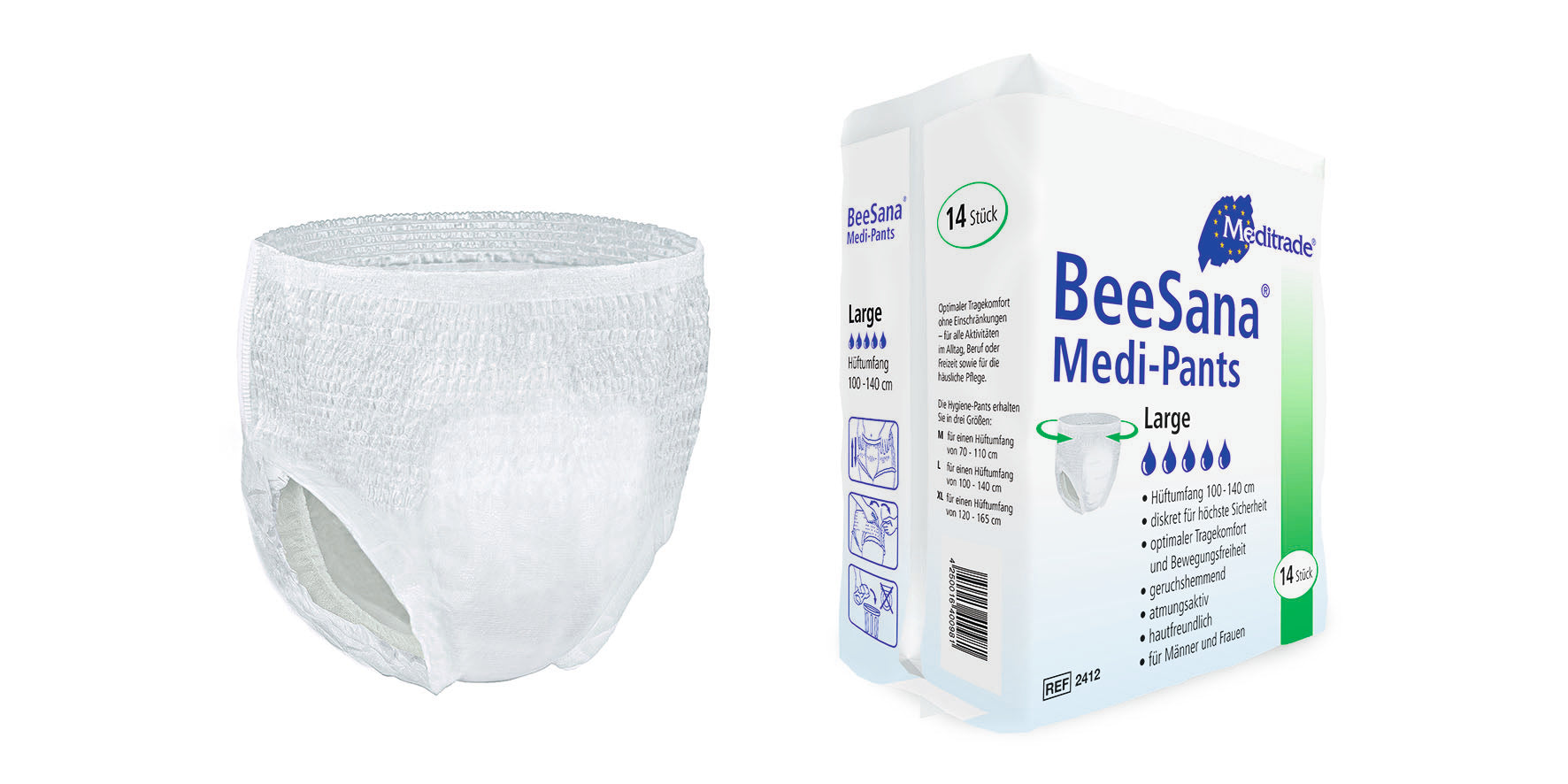 Meditrade Medi-Pants Inkontinenzslip – Verpackungsansicht