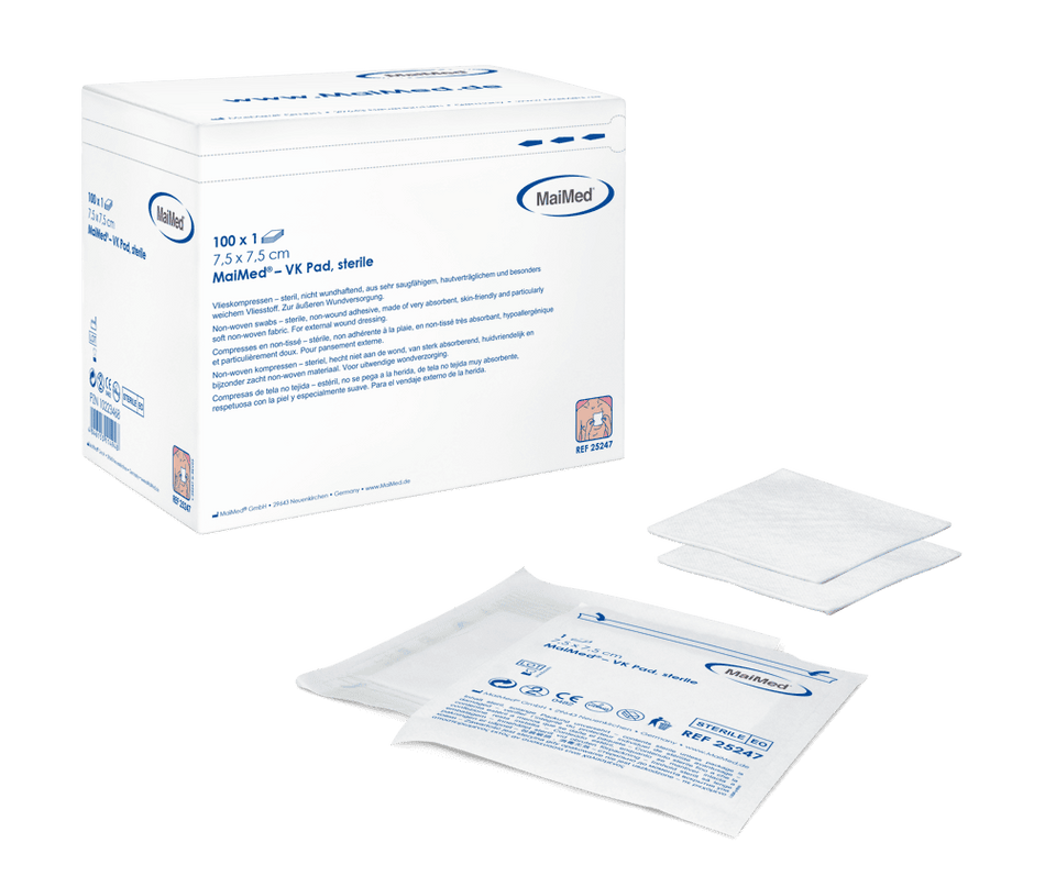 MaiMed® VK Pad steril - Sterile Vlieskompresse mit Saugkissen
