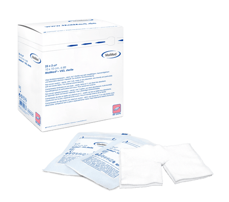 MaiMed® VKS steril - Sterile Vlies-Schlitzkompresse | Format: 5 × 5 cm