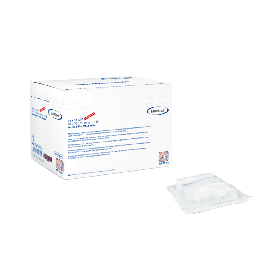 MaiMed® MK X-ray steril - Sterile Mullkompresse (röntgendetektierbar)