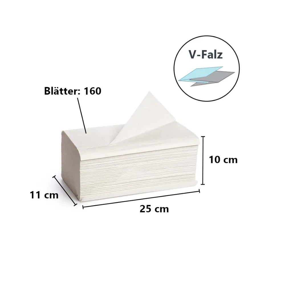 Fripa Papierhandtücher COMFORT, V-Falz, 25 x 23 cm - 2-lagiges Handtuchpapier aus 100% Zellstoff Fripa