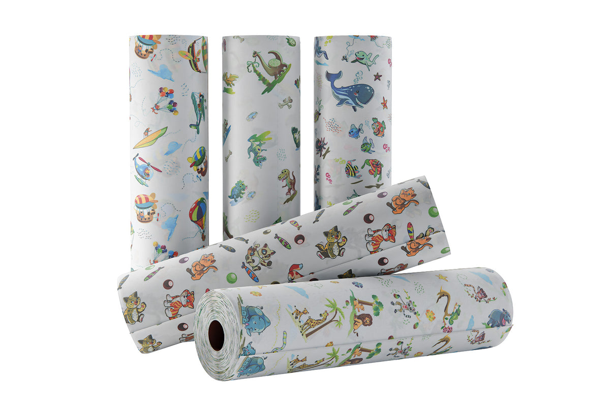 Meditrade Rollicel KidsRoll – Liegenabdeckung | mit Muster | Maße: 50 cm × 46 m | Inhalt: 9 Rollen – Produktansicht