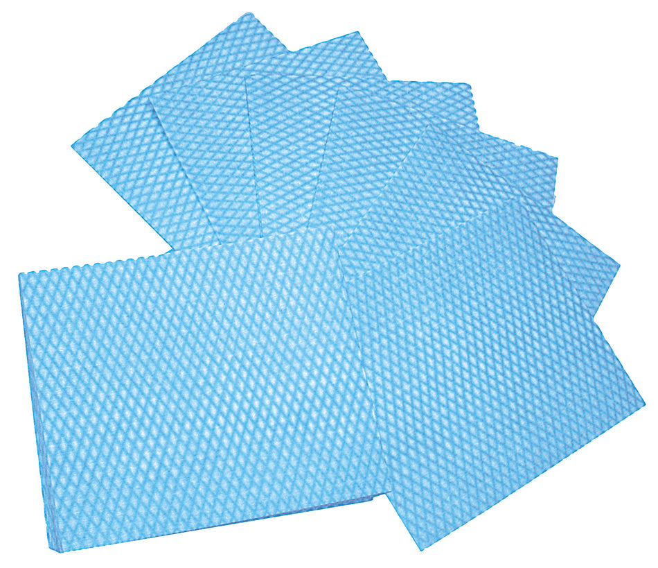 Meditrade Mehrzwecktücher – Maße: 32 × 38 cm | Polyester/Viskose | Blau/Weiß | Inhalt: 50 Stück
