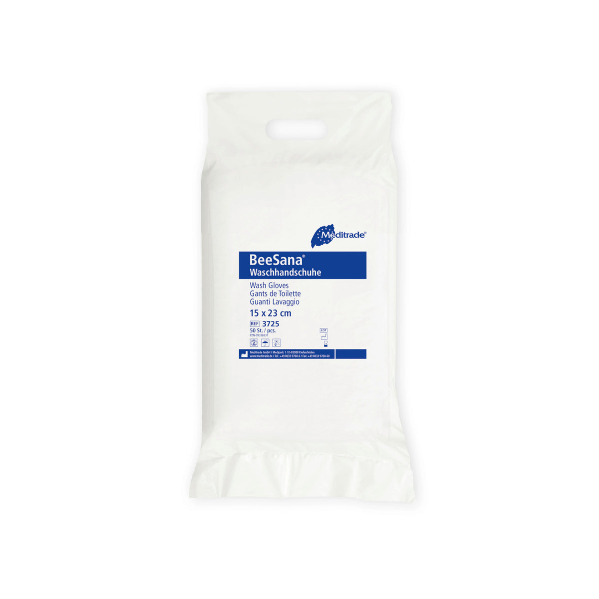 Meditrade BeeSana Waschhandschuh – Verpackungsansicht