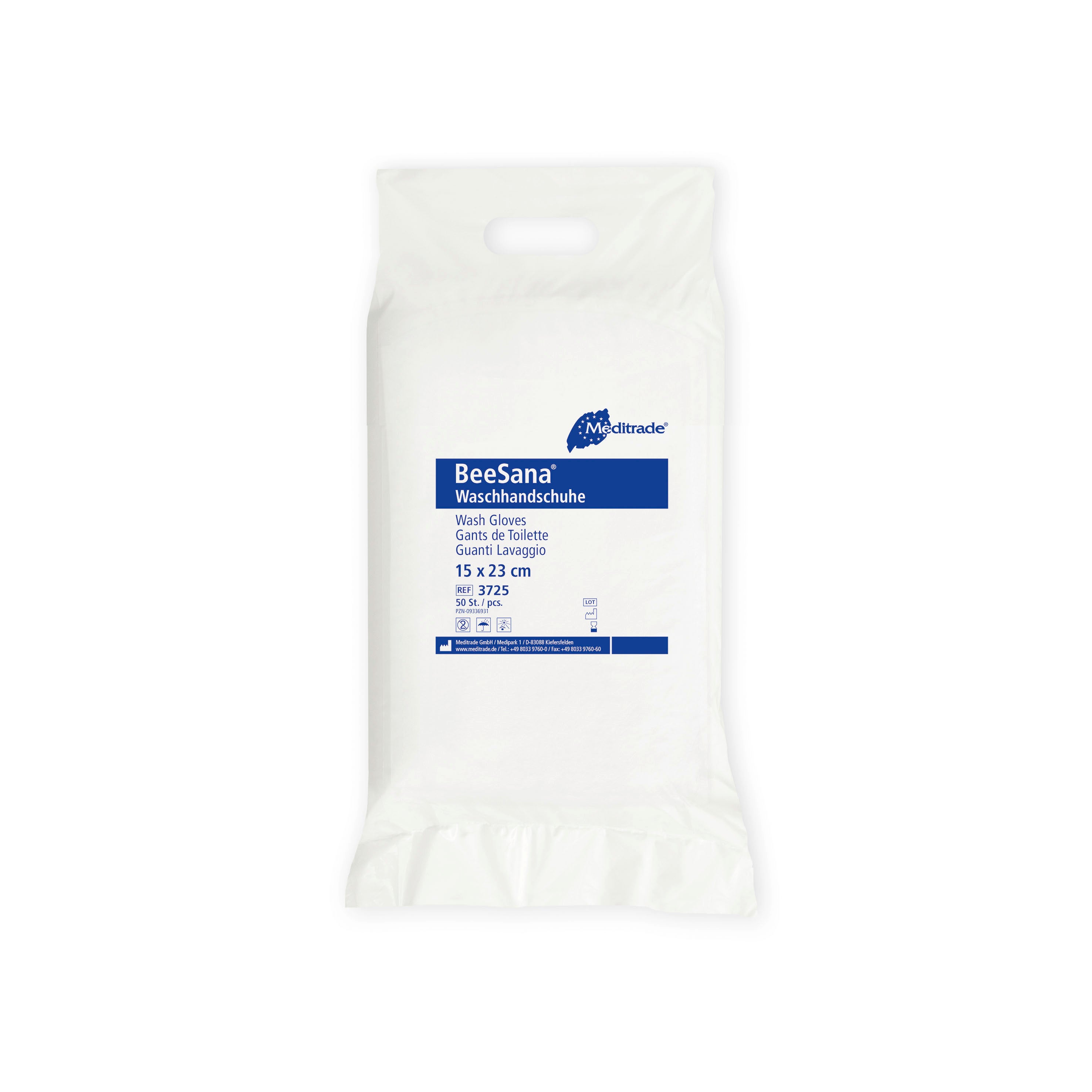 Meditrade BeeSana Waschhandschuh – Verpackungsansicht