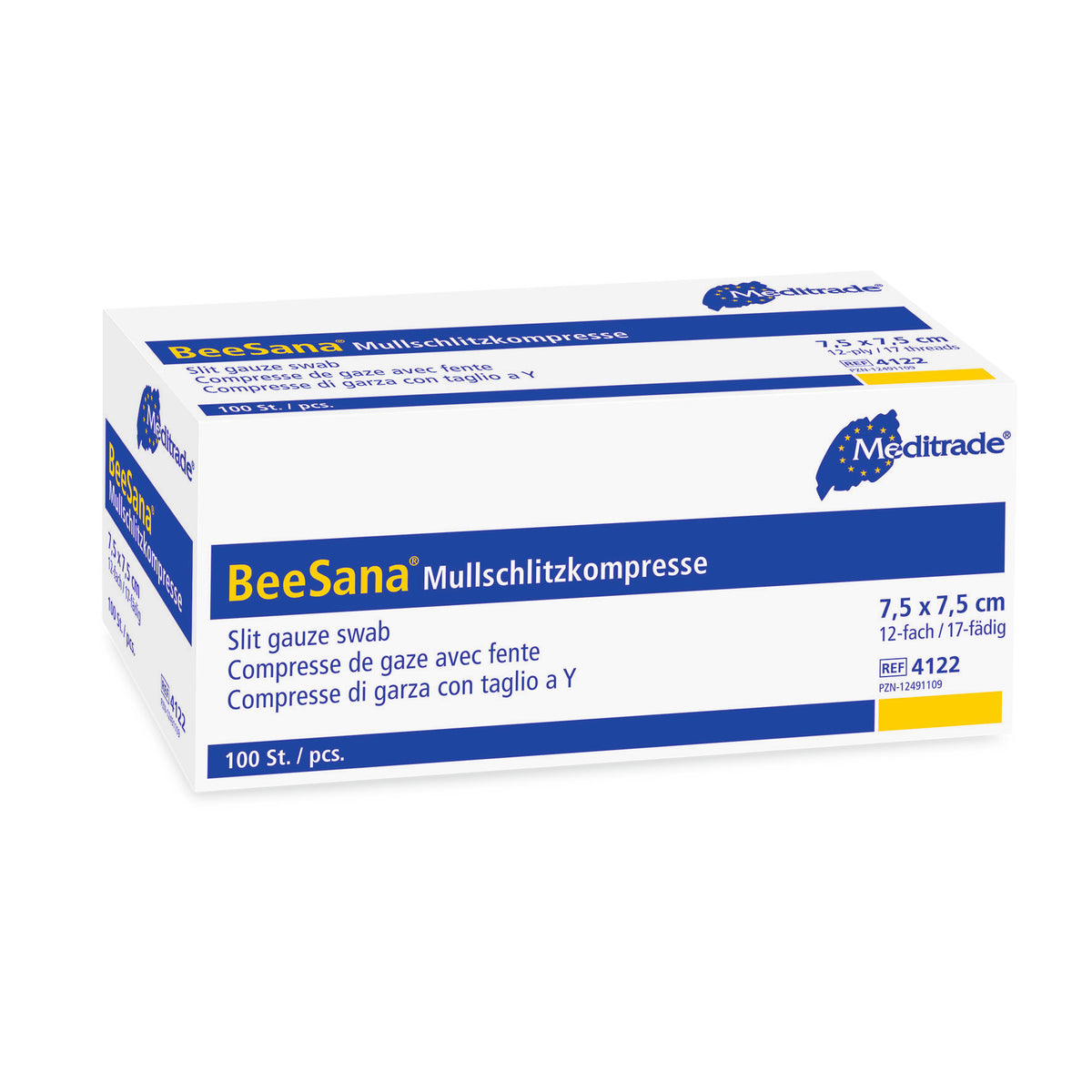 Meditrade BeeSana® Mullschlitzkompresse – Verpackungsansicht 2