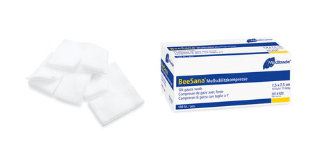 Meditrade BeeSana® Mullschlitzkompresse – Produktansicht