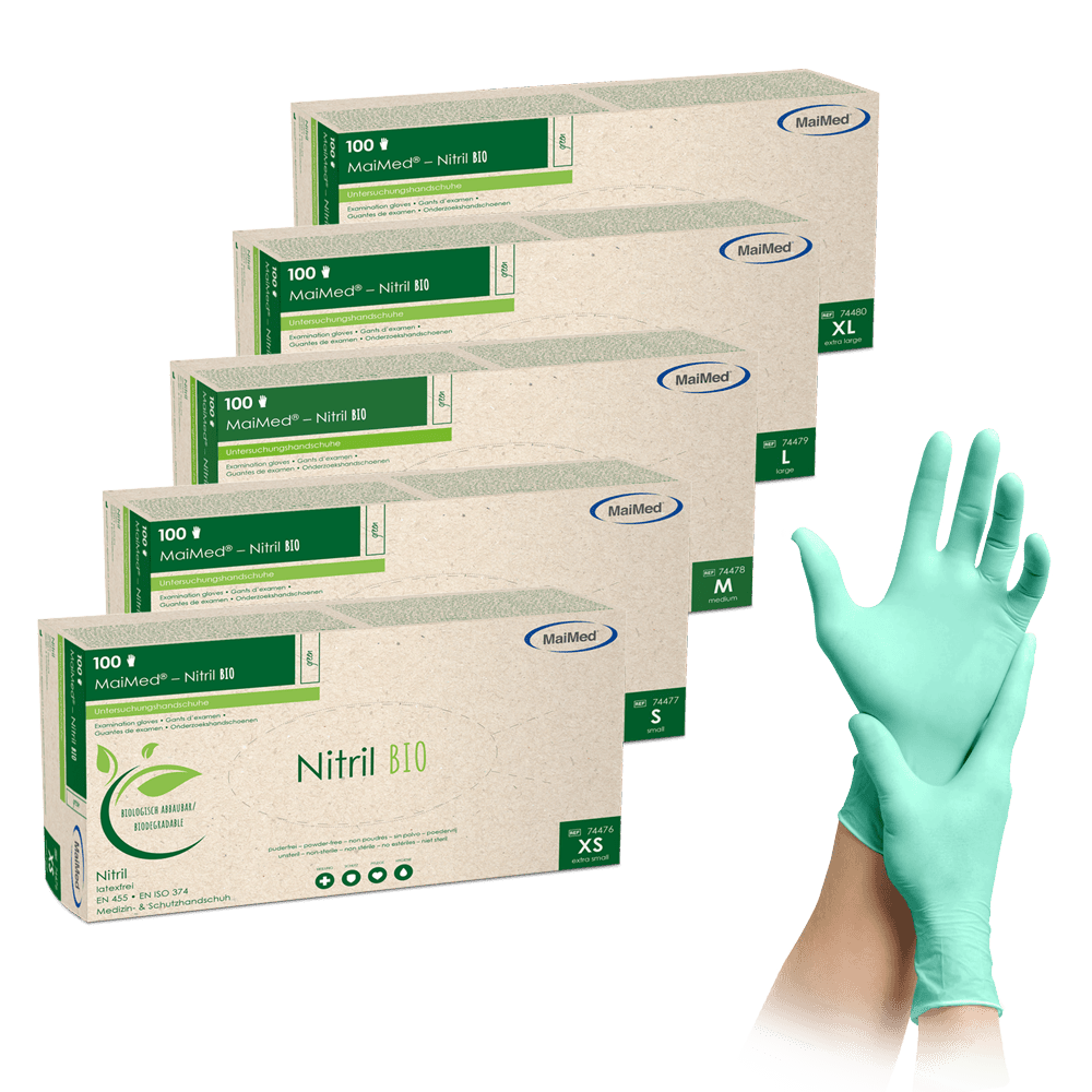 MaiMed® Nitril BIO - Nitril-Untersuchungshandschuh | Größe: XS