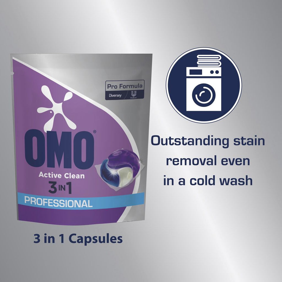 Omo Professional Active Clean 3in1 Kapseln | Packung (80 Tabs)