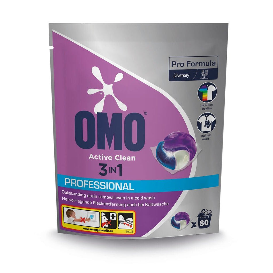 Omo Professional Active Clean 3in1 Kapseln | Packung (80 Tabs)
