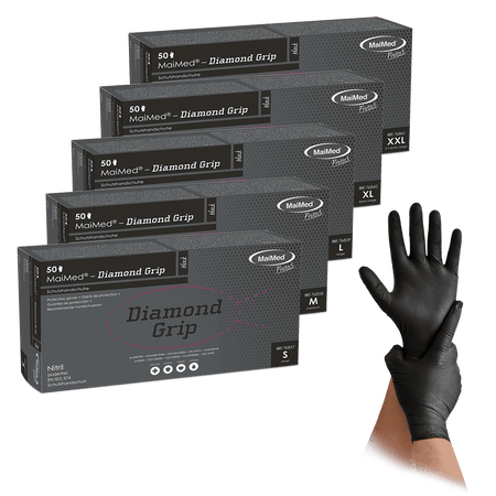 MaiMed® Diamond Grip - Nitril-Schutzhandschuh | Größe: S