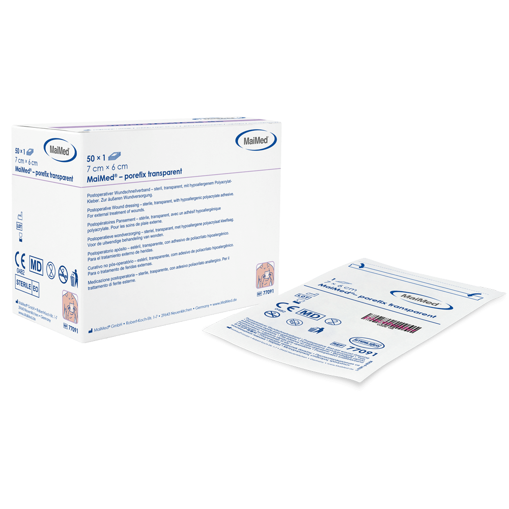 MaiMed® porefix transparent steril - Postoperativer Wundschnellverband (transparent)
