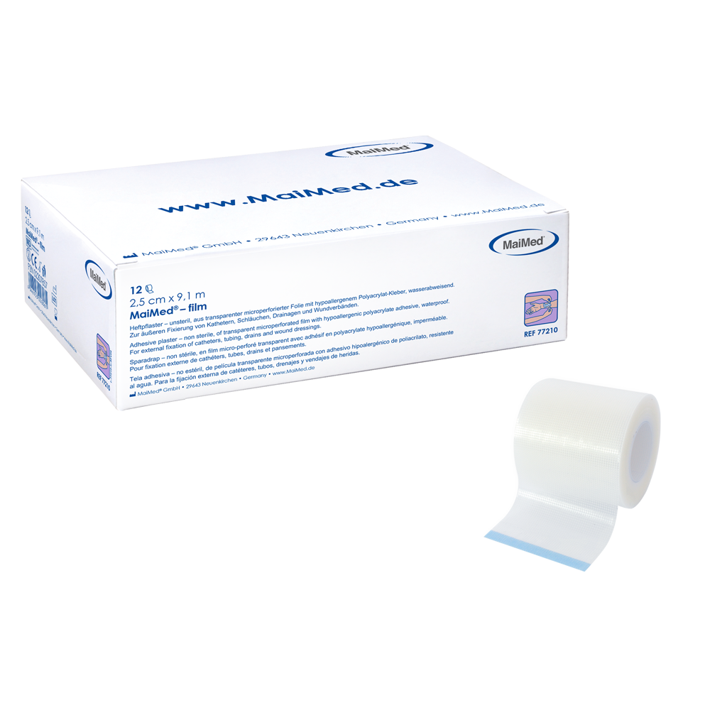 MaiMed® film - Transparente Fixierfolie | Breite: 2,5 cm