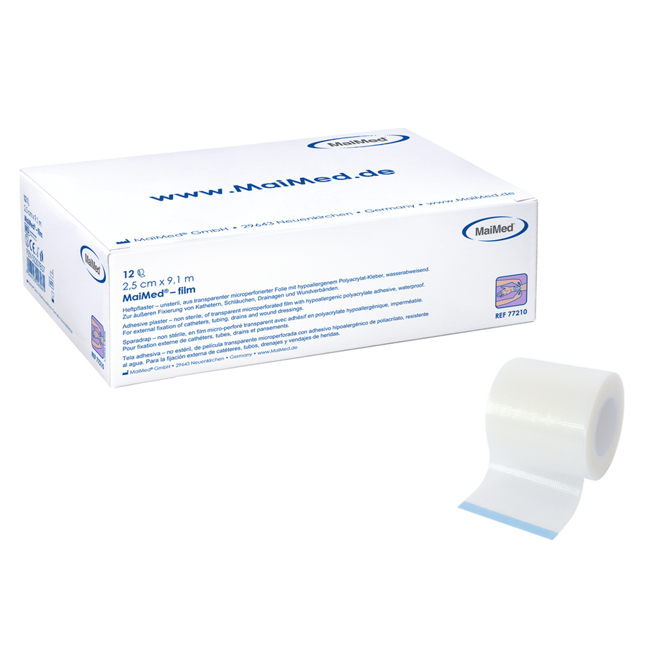 MaiMed® film - Transparente Fixierfolie | Breite: 2,5 cm