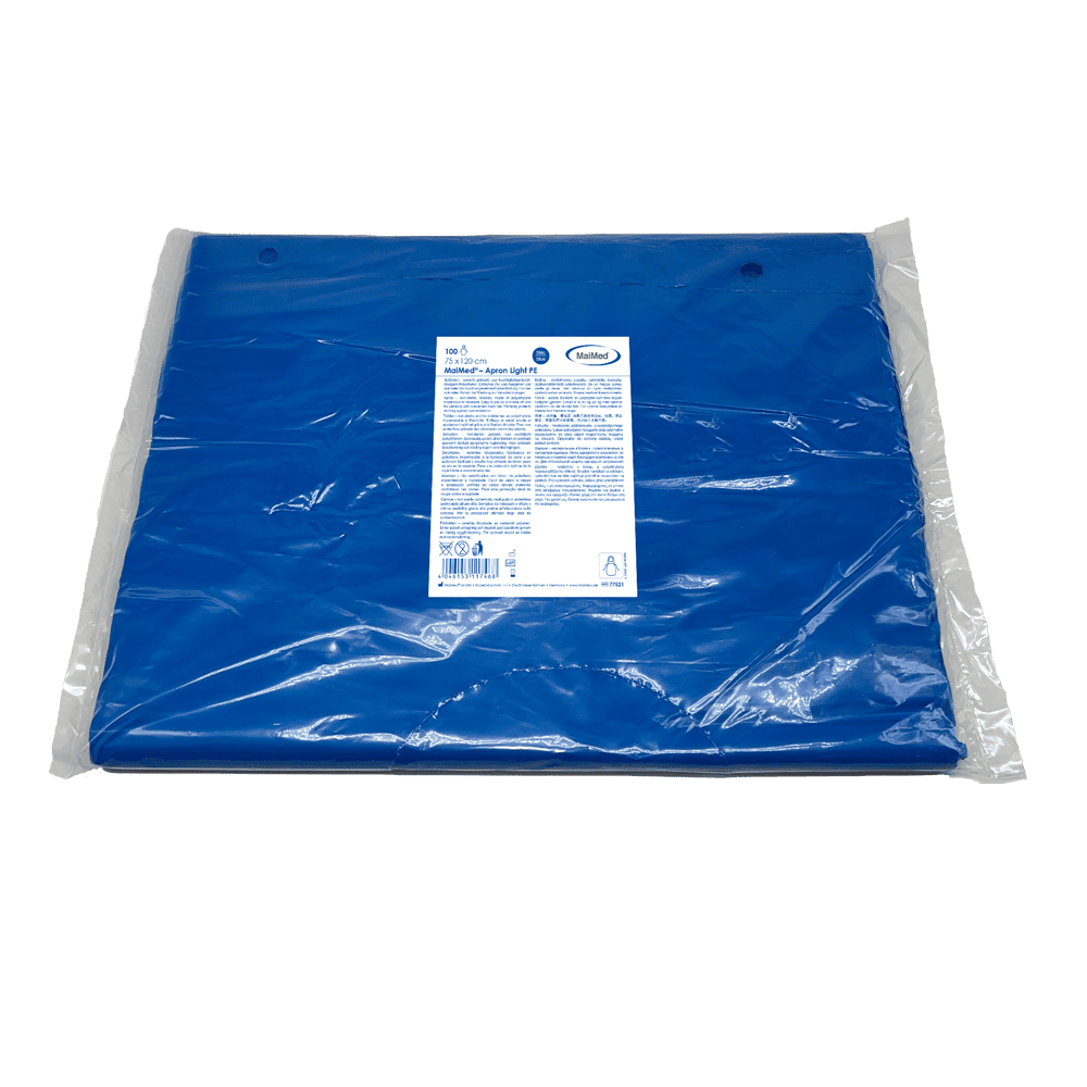 MaiMed® Apron PE - Einwegschürze | Farbe: Blau | Materialstärke: Leicht